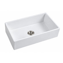 30" Porcelain Farmhouse Kitchen Sink – Flat Apron Front