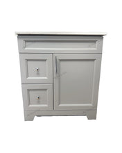 Sapphire 30" Light Grey Solid Wood Bathroom Vanity with Drawers