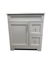 Sapphire 30" Light Grey Solid Wood Bathroom Vanity with Drawers