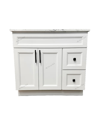 TOPAZ 36" Solid Wood Bathroom Vanity with Drawers