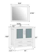 36inch white vanity art