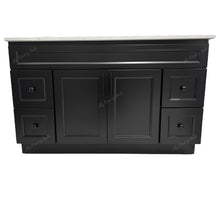 54" Black solid wood vanity