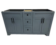 60" dark grey double sink vanity