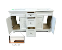 SAPPHIRE 60" Solid Wood Double Sink Bathroom Vanity