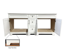 SAPPHIRE 72" Solid Wood Double Sink Bathroom Vanity