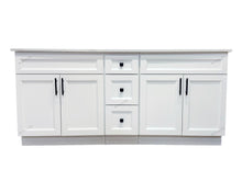 TOPAZ 72" Solid Wood Double Sink Bathroom Vanity