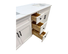TOPAZ 72" Solid Wood Double Sink Bathroom Vanity