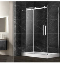 BASILOR 48" x 72" x 36" Frameless Shower Door