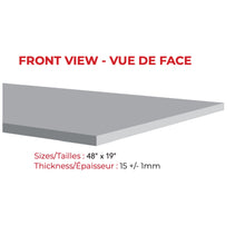 Fusion- 48" x 19" Shower Bench- Carrara