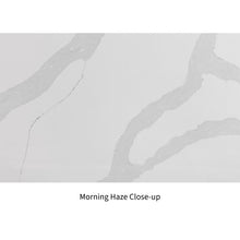 White countertop with thick and thin grey veins