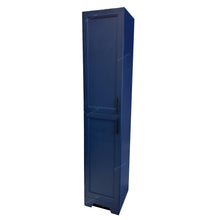 Navy blue bathroom storage cabinet