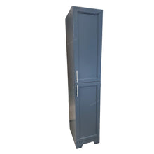 Dark grey slim bathroom tower with two doors