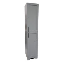 Tall bathroom linen cabinet with two doors 