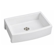 30" Porcelain Farmhouse Kitchen Sink – Curved Apron Front