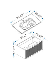 REMI 36" Fluted Floating Bathroom Vanity