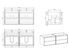 REMI 48" Double Sink Floating Bathroom Vanity