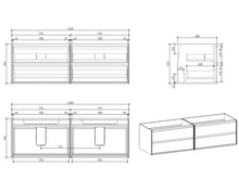 REMI 60" Double Sink Floating Bathroom Vanity