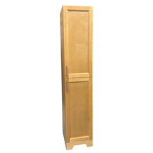 White Oak finish linen cabinet for extra bathroom storage