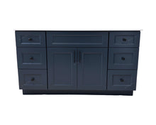 TOPAZ 60" Solid Wood Single Sink Bathroom Vanity- 15" Drawers